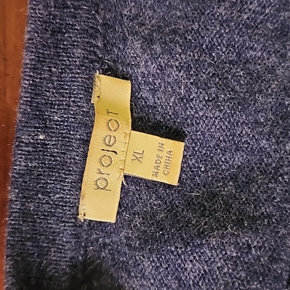 Project J Colorblock Cashmere Crew Neck Xl View 5